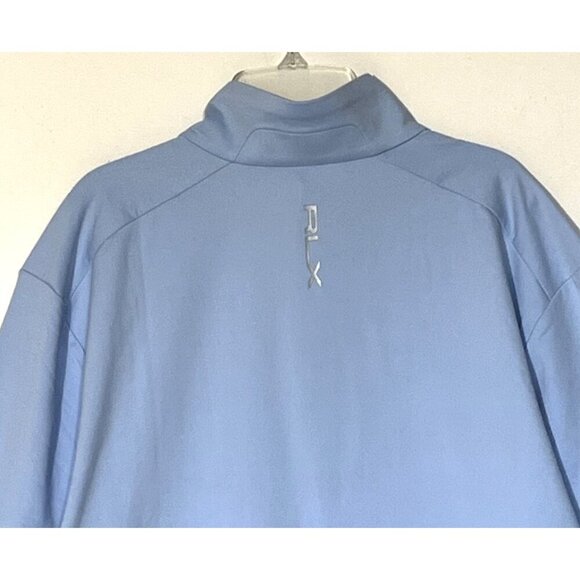 New RLX Ralph Lauren Blue  1/4 Zip Stretch Wicking Golf Shirt Pullover Jersey - Picture 9 of 9